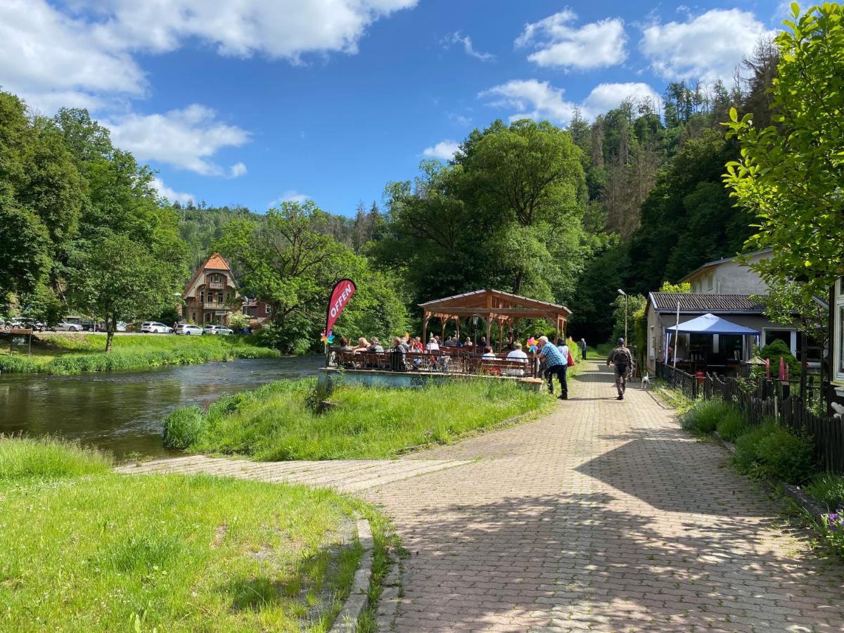Pension Sternschnuppe, Treseburg Harz, Unmittelbar Am Wasser Thale Dış mekan fotoğraf